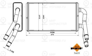 Теплообменник отопителя салона NRF 54433