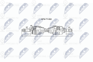 Приводной вал NTY NPWTY060