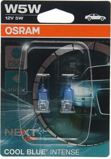 Комплект Ламп W5w 12V 5W W2.1x9.5d Cool Blue Intense (Next Generation) 5000К OSRAM 2825CBN02B