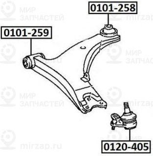 Шарнир независимой подвески / поворотного рычага ASVA 0120405