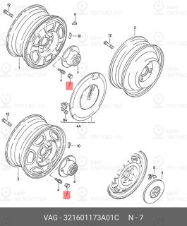 Запчасть PORSCHE 321601173A01C