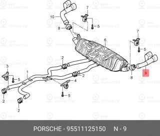 Запчасть PORSCHE 95511125150