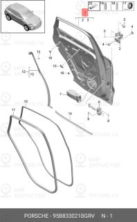 Запчасть PORSCHE 95B833021BGRV