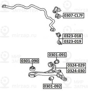 Рычаг независимой подвески колеса ASVA 0324029