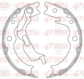 Барабанная тормозная колодка, стояночный тормоз REMSA 462700