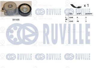 Комплект поликлинового ремня RUVILLE 570096