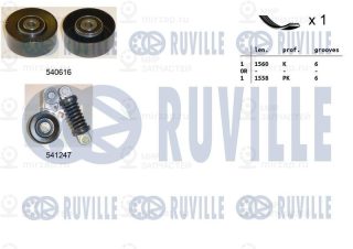 Комплект поликлинового ремня RUVILLE 570110