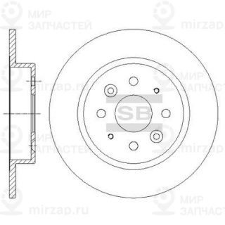 Тормозной диск SANGSIN SD2049