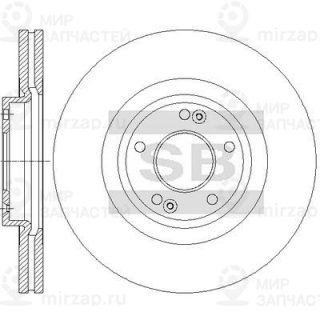 Тормозной диск SANGSIN SD2072