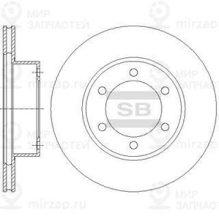 Тормозной диск SANGSIN SD4038
