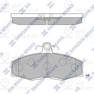 Комплект тормозных колодок (дисковый тормоз) SANGSIN SP1028