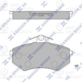 Комплект тормозных колодок (дисковый тормоз) SANGSIN SP1043