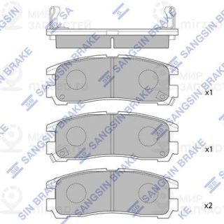 Комплект тормозных колодок (дисковый тормоз) SANGSIN SP1046R