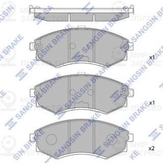 Комплект тормозных колодок (дисковый тормоз) SANGSIN SP1048