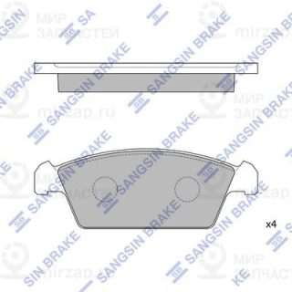 Комплект тормозных колодок (дисковый тормоз) SANGSIN SP1050