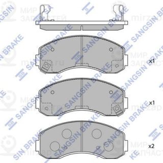 Комплект тормозных колодок (дисковый тормоз) SANGSIN SP1056