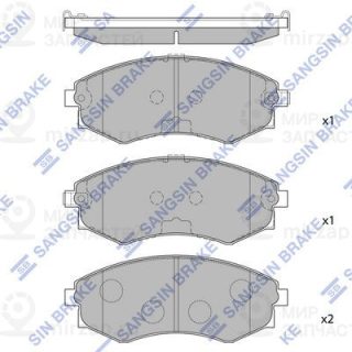 Комплект тормозных колодок (дисковый тормоз) SANGSIN SP1065