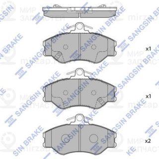 Комплект тормозных колодок (дисковый тормоз) SANGSIN SP1072