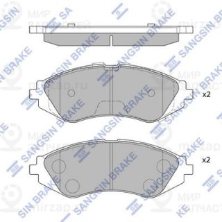 Комплект тормозных колодок (дисковый тормоз) SANGSIN SP1077