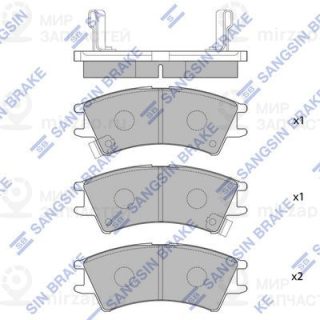 Комплект тормозных колодок (дисковый тормоз) SANGSIN SP1096