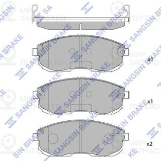 Комплект тормозных колодок (дисковый тормоз) SANGSIN SP1107F