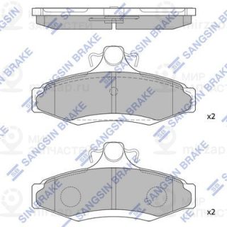 Комплект тормозных колодок (дисковый тормоз) SANGSIN SP1114