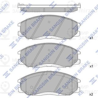 Комплект тормозных колодок (дисковый тормоз) SANGSIN SP1115