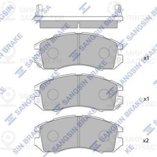Комплект тормозных колодок (дисковый тормоз) SANGSIN SP1120