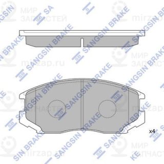 Комплект тормозных колодок (дисковый тормоз) SANGSIN SP1142SD