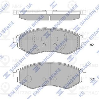 Комплект тормозных колодок (дисковый тормоз) SANGSIN SP1158