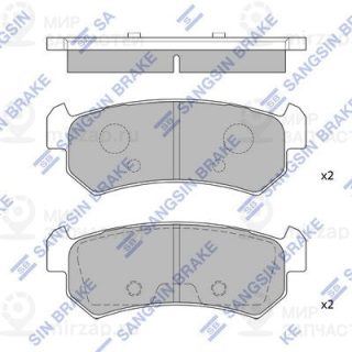 Комплект тормозных колодок (дисковый тормоз) SANGSIN SP1160