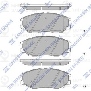 Комплект тормозных колодок (дисковый тормоз) SANGSIN SP1161