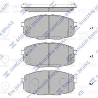 Комплект тормозных колодок (дисковый тормоз) SANGSIN SP1162