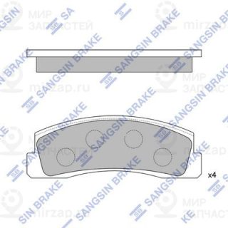 Комплект тормозных колодок (дисковый тормоз) SANGSIN SP1168