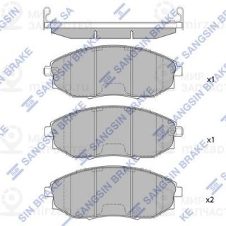Комплект тормозных колодок (дисковый тормоз) SANGSIN SP1193