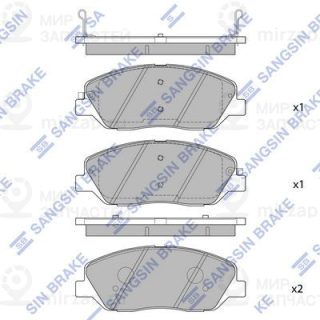 Комплект тормозных колодок (дисковый тормоз) SANGSIN SP1194SD