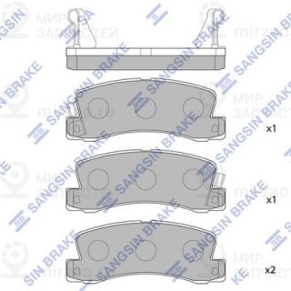 Комплект тормозных колодок (дисковый тормоз) SANGSIN SP1208
