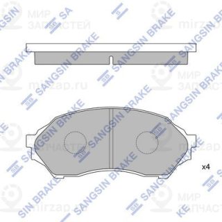 Комплект тормозных колодок (дисковый тормоз) SANGSIN SP1227