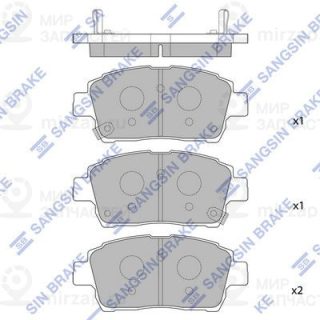 Комплект тормозных колодок (дисковый тормоз) SANGSIN SP1232