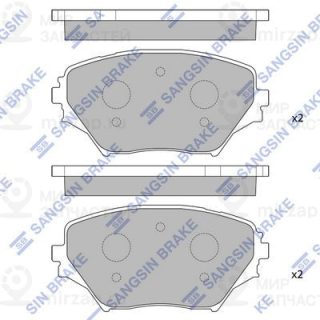 Комплект тормозных колодок (дисковый тормоз) SANGSIN SP1233