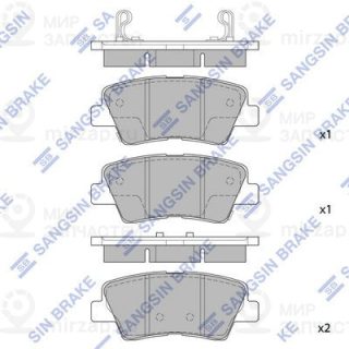 Комплект тормозных колодок (дисковый тормоз) SANGSIN SP1239