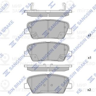 Комплект тормозных колодок (дисковый тормоз) SANGSIN SP1247