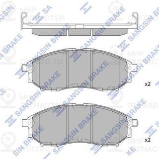 Комплект тормозных колодок (дисковый тормоз) SANGSIN SP1249