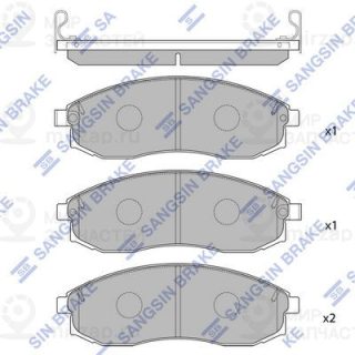 Комплект тормозных колодок (дисковый тормоз) SANGSIN SP1256