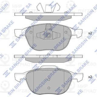 Комплект тормозных колодок (дисковый тормоз) SANGSIN SP1260