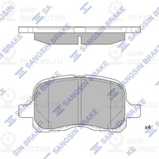 Комплект тормозных колодок (дисковый тормоз) SANGSIN SP1270