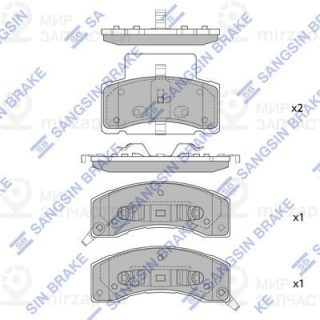 Комплект тормозных колодок (дисковый тормоз) SANGSIN SP1318