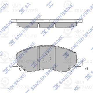 Комплект тормозных колодок (дисковый тормоз) SANGSIN SP1360SD