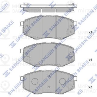 Комплект тормозных колодок (дисковый тормоз) SANGSIN SP1374