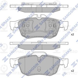 Комплект тормозных колодок (дисковый тормоз) SANGSIN SP1396